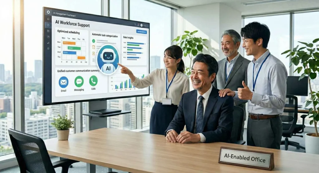 会議をする社員