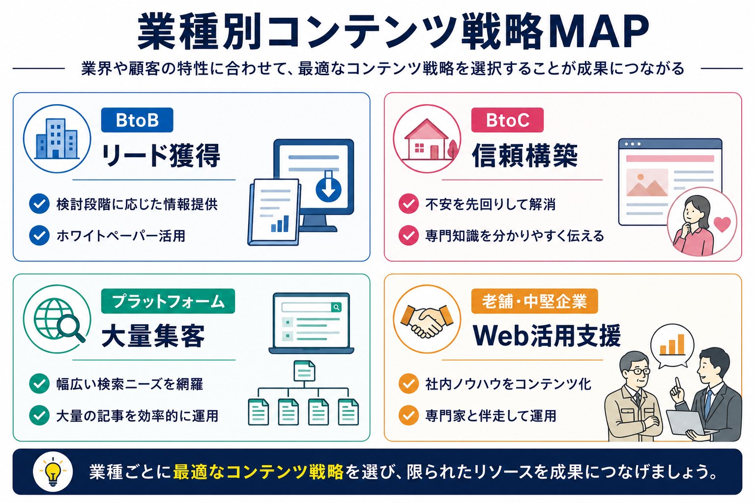 業種別コンテンツ戦略MAP