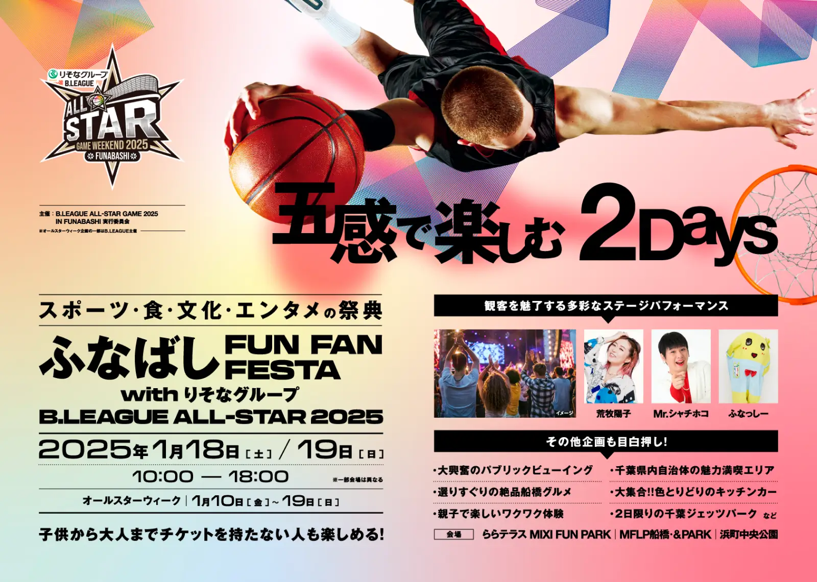 ふなばしFUN FAN FESTA with りそなグループ B.LEAGUE ALL-STAR 2025バナー
